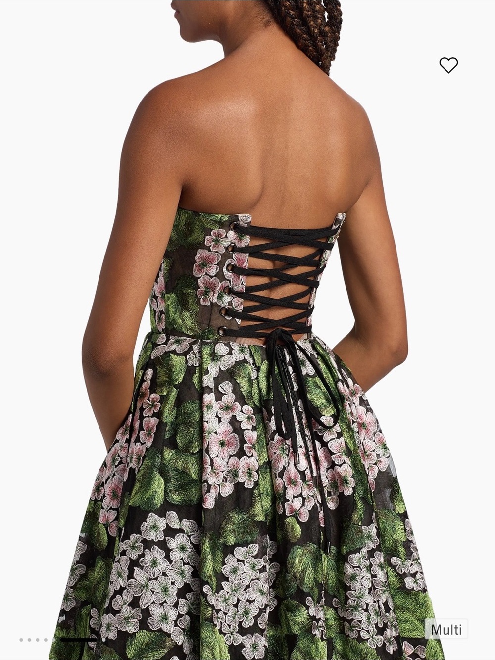 Bronx Banco Kate Floral Embroidered Corset Midi-Dress - Picture 4 of 8